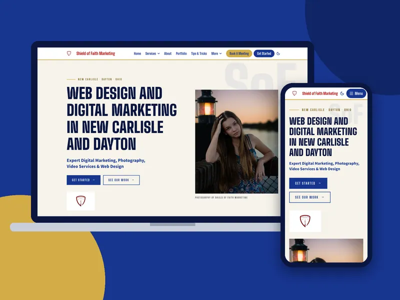 Website design by Shield of Faith Marketing for a small business in Ohio 