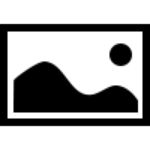 Icon of a landscape with hills and a sun in a rectangular frame.